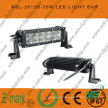 Luz de trabalho LED de 7 polegadas 36W, barra de luz LED de 3060lm, barra de luz LED 3W Creee para caminhões